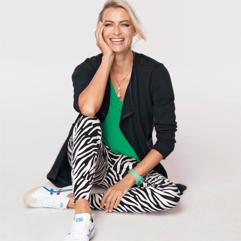 CAbi Black and White Zebra Print Leggings
